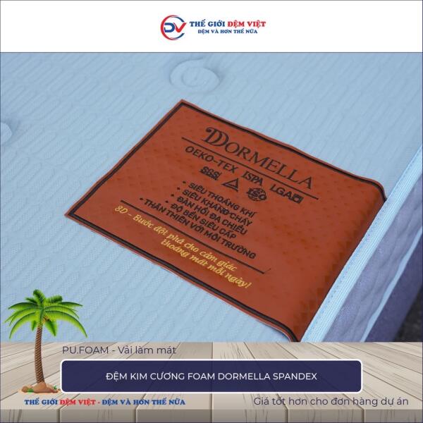 Đệm Kim Cương Foam Dormella Spandex 3